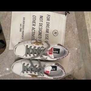 Golden Goose superstar leopard with gold star